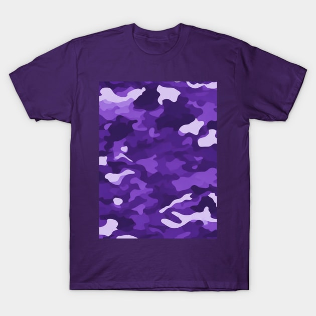 PURPLE CAMO DESIGN, PASTEL COLOR T-Shirt by ZARBIT